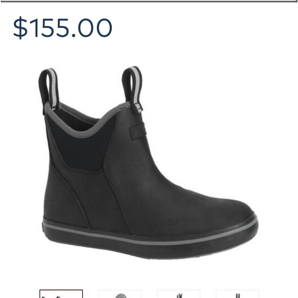 Womens XtraTuf deck boots black xtra tuff